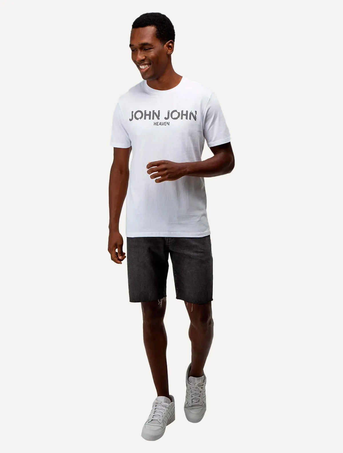 Camiseta John John Masculina Regular Eroded Heaven Branca