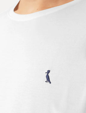 Camiseta Reserva Masculina Gota Pica-Pau Bordado Branca