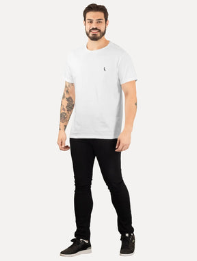Camiseta Reserva Masculina Gota Pica-Pau Bordado Branca