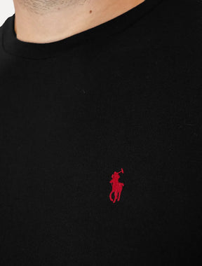 Camiseta Ralph Lauren Masculina Custom Slim Fit Preta