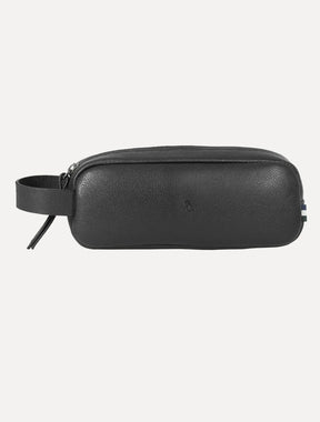 Necessaire Reserva Masculina Couro Dark Logo Oslo Preta