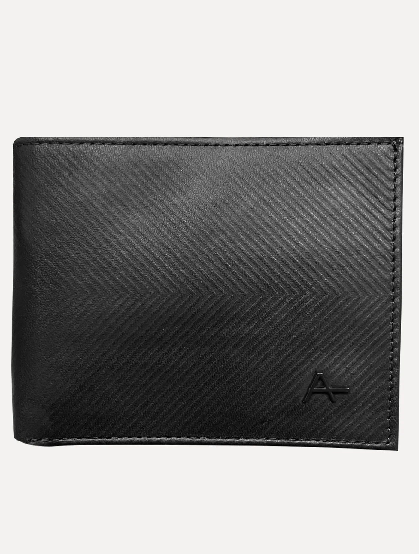 Carteira Aramis Masculina Couro Chevron Preta