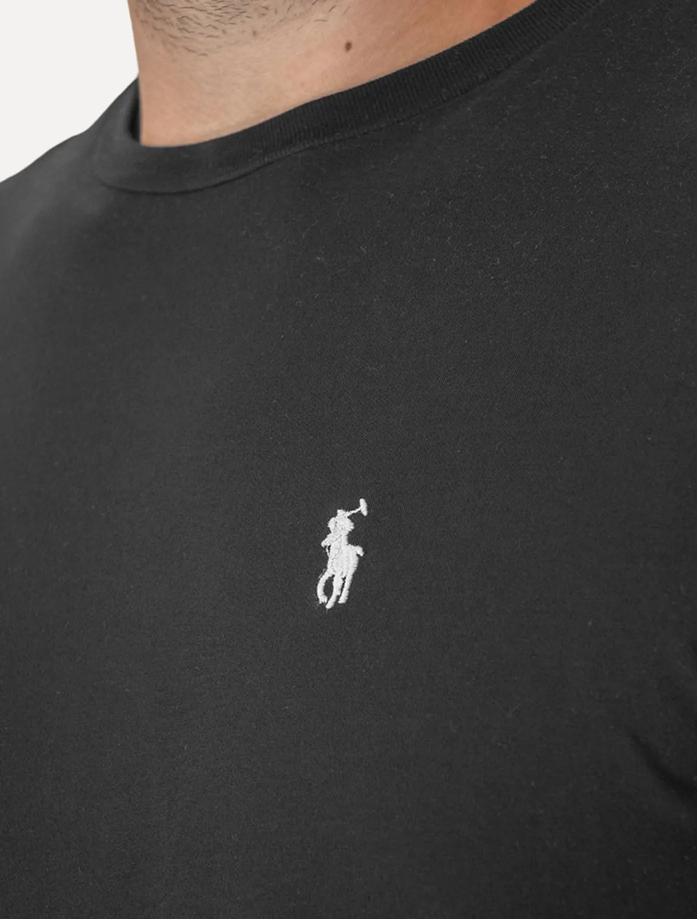 Camiseta Ralph Lauren Masculina Custom Slim Fit Grey Icon Preta