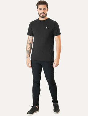 Camiseta Ralph Lauren Masculina Custom Slim Fit Grey Icon Preta