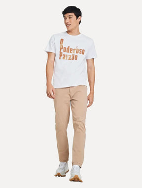 Camiseta Reserva Masculina Estampada Poderoso Paizão Branca