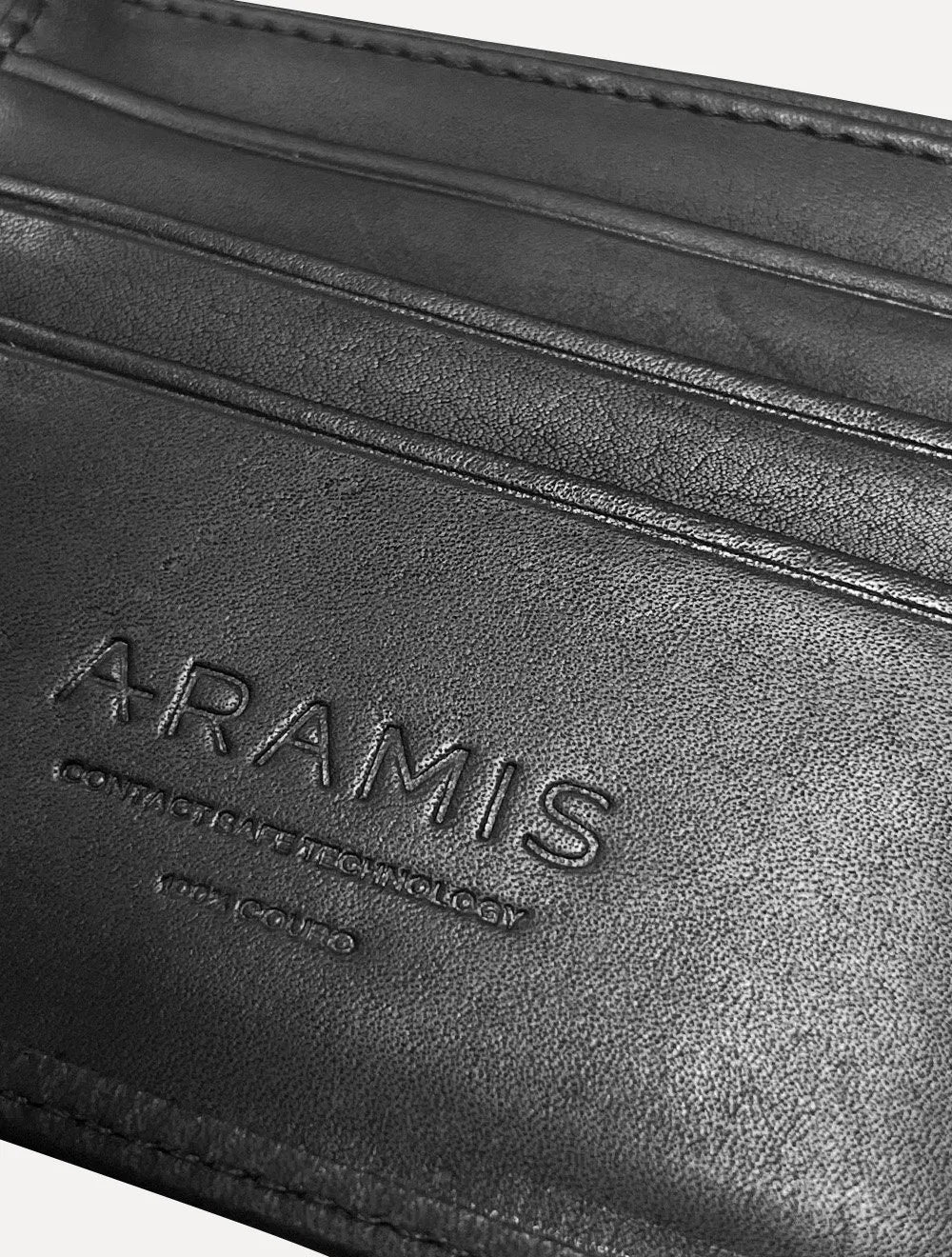 Carteira Aramis Masculina Couro Chevron Preta
