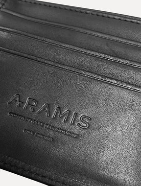Carteira Aramis Masculina Couro Chevron Preta