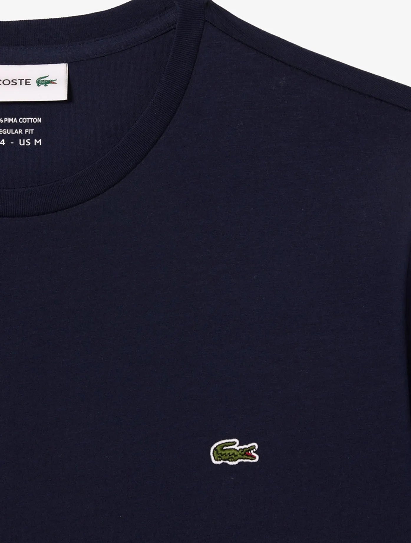 Camiseta Lacoste Masculina Jérsei Algodão Pima Azul Marinho