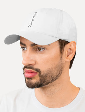 Boné Calvin Klein Masculino Swim Vertical Logo Branco