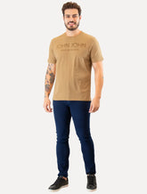 Camiseta John John Masculina Slim Grade Logo Cáqui
