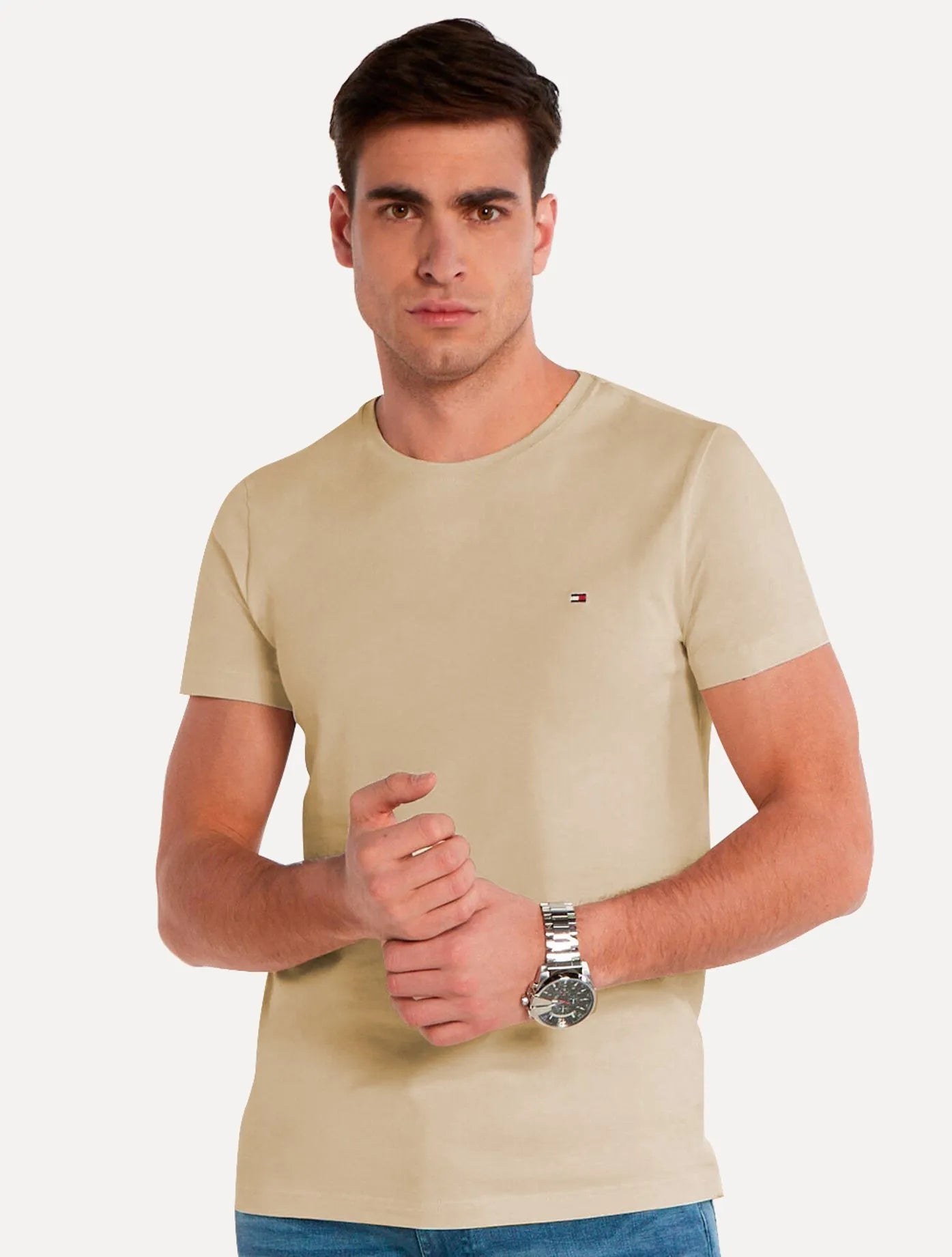 Camiseta Tommy Hilfiger | Essential Cotton Cáqui Claro