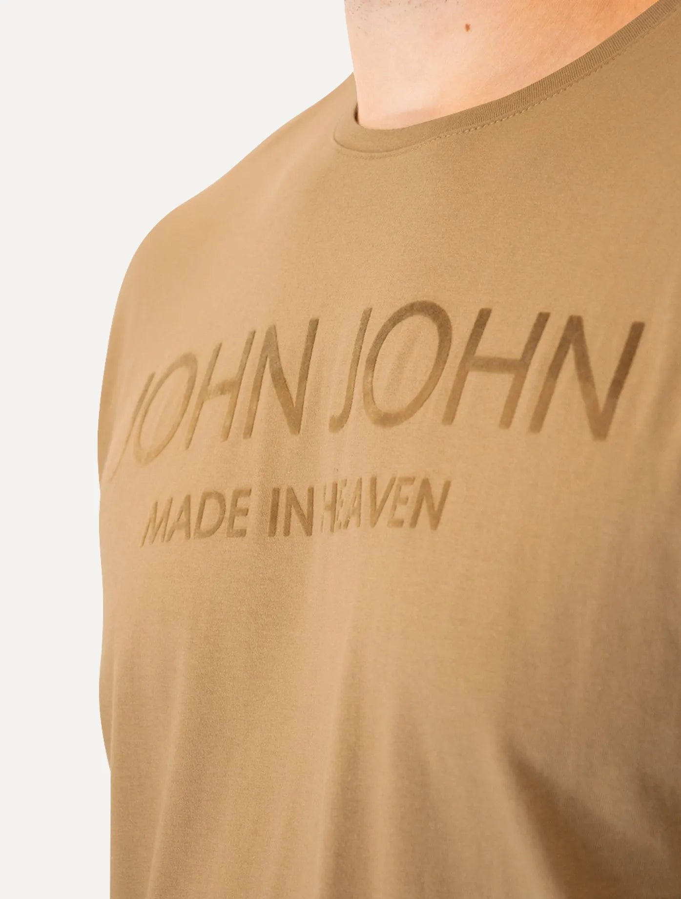 Camiseta John John Masculina Slim Grade Logo Cáqui