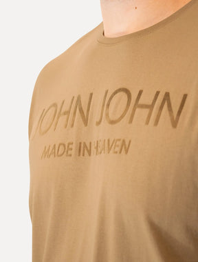 Camiseta John John Masculina Slim Grade Logo Cáqui
