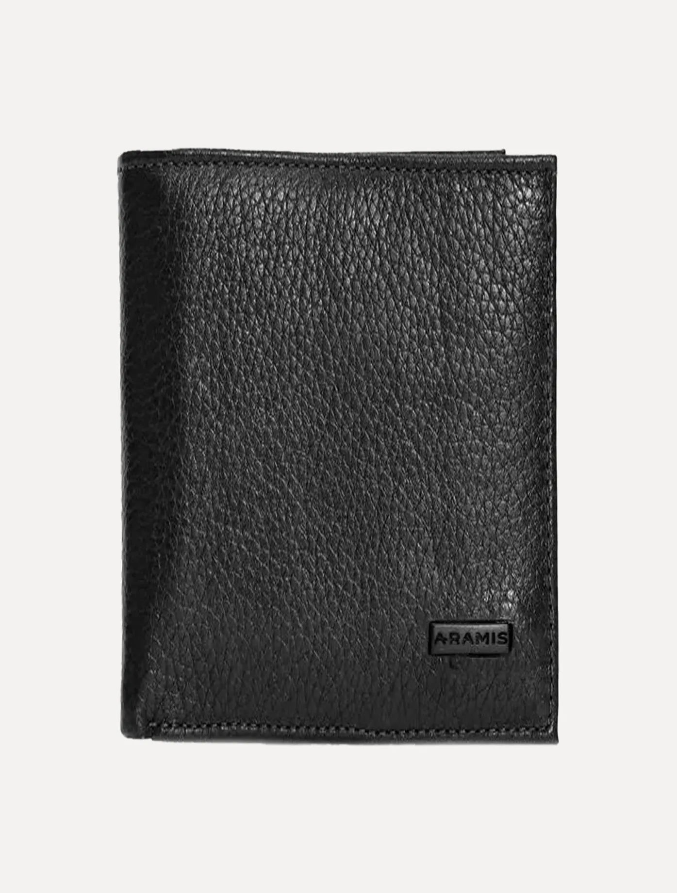 Carteira Aramis Masculina Couro Slim Floater Vertical Preto